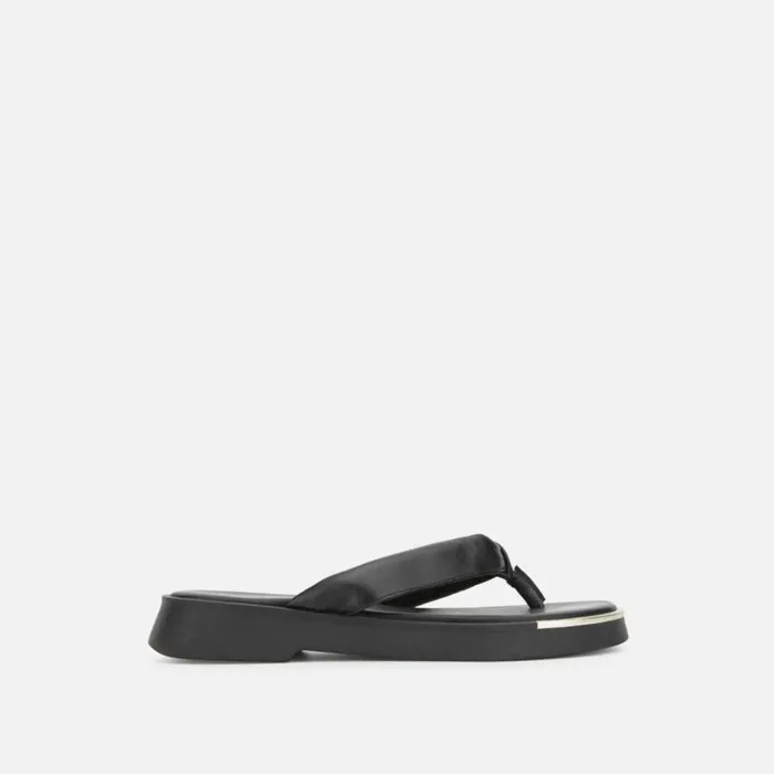 Kenneth Cole Athens Flatform Thong Sandal Black Women Sandals