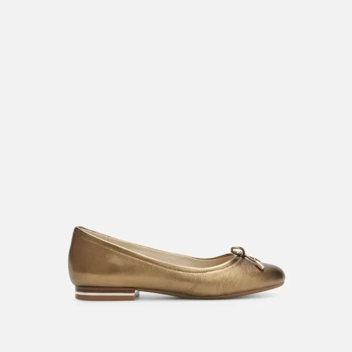 Kenneth Cole Balance Metallic Ballet Flat Caramel Women Flats