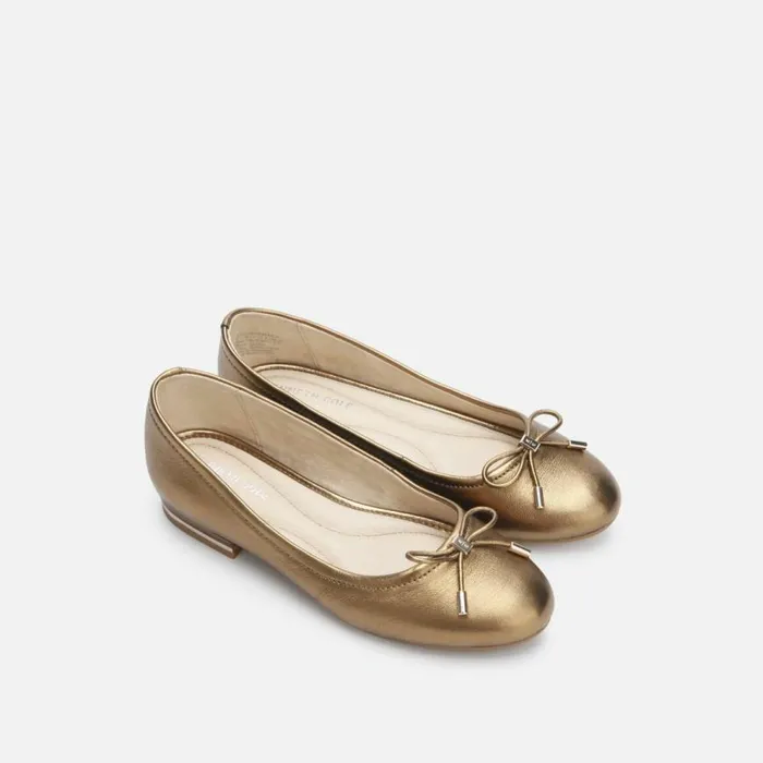 Kenneth Cole Balance Metallic Ballet Flat Caramel Women Flats