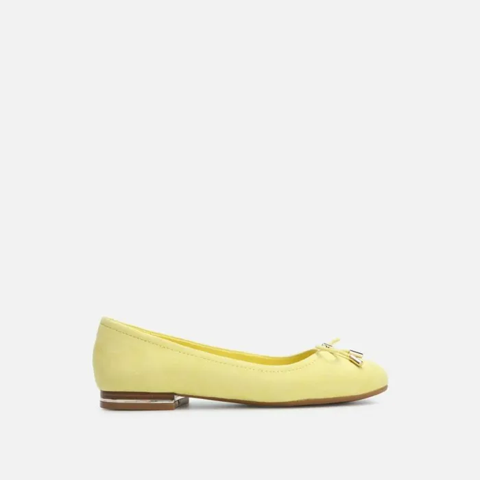 Kenneth Cole Balance Suede Ballet Flat Lemon Women Flats