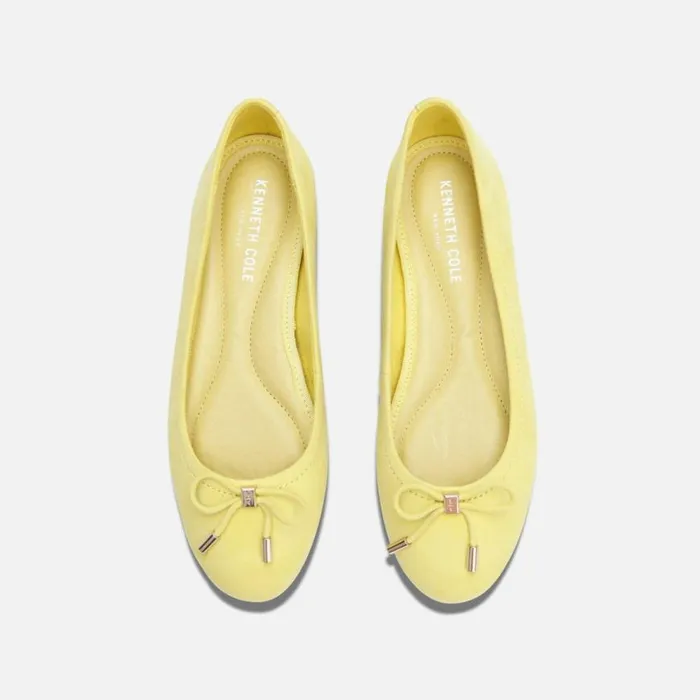 Kenneth Cole Balance Suede Ballet Flat Lemon Women Flats