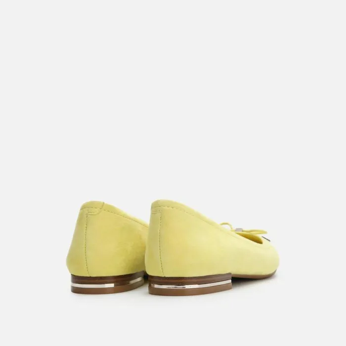 Kenneth Cole Balance Suede Ballet Flat Lemon Women Flats