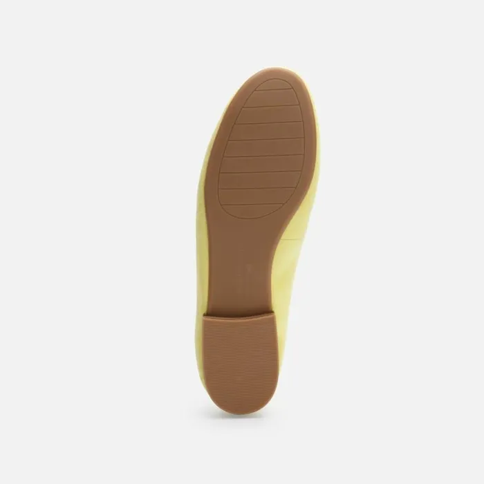 Kenneth Cole Balance Suede Ballet Flat Lemon Women Flats