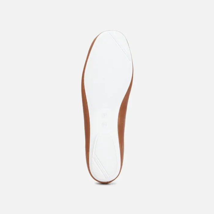 Kenneth Cole Eugene Travel Ballet Flat Cognac Women Flats