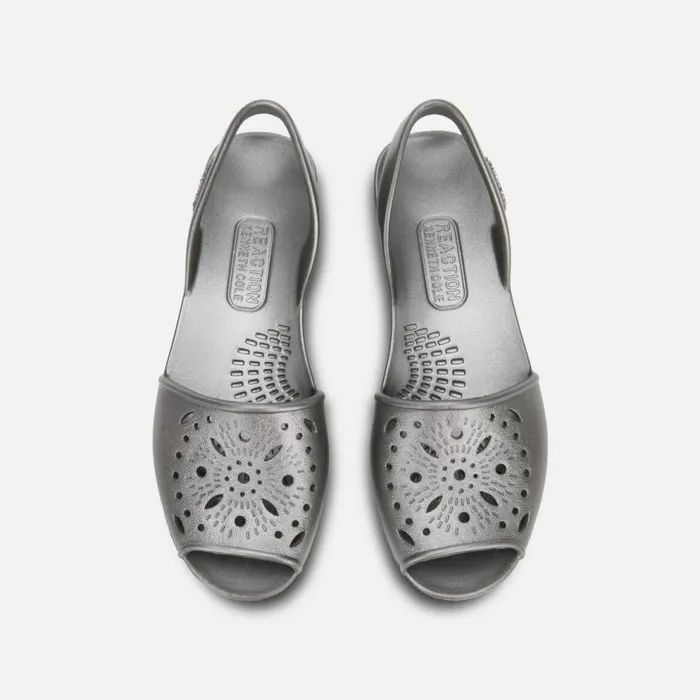 Kenneth Cole Fine Glass Slingback Sandal With Eva Pewter Women Sandals