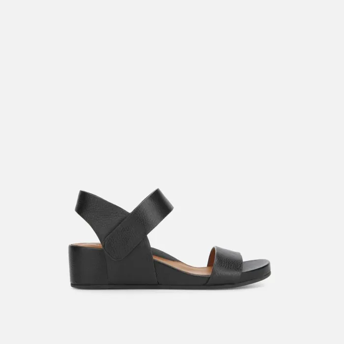 Kenneth Cole Gisele Two Band Wedge Sandal Black Women Gentle Souls