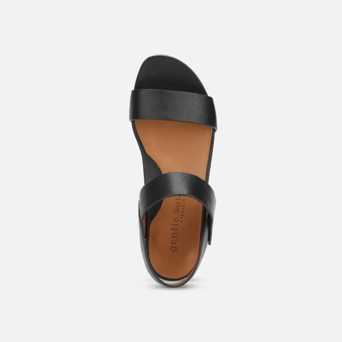 Kenneth Cole Gisele Two Band Wedge Sandal Black Women Gentle Souls