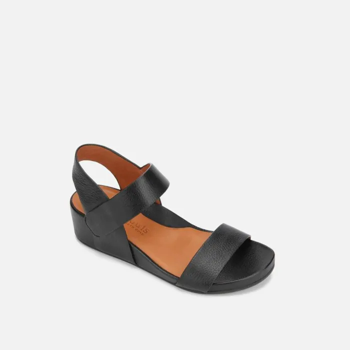 Kenneth Cole Gisele Two Band Wedge Sandal Black Women Gentle Souls