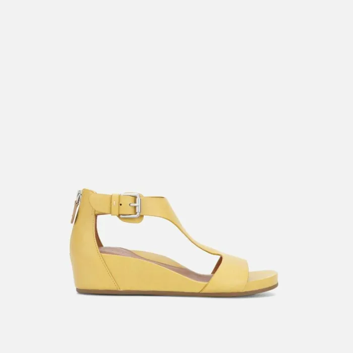 Kenneth Cole Gisele Wedge Sandal Pale Yellow Women Gentle Souls
