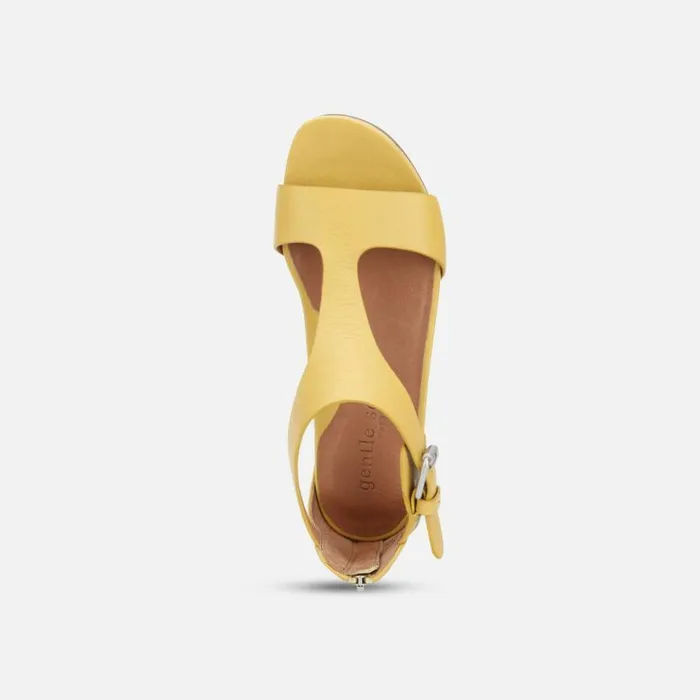Kenneth Cole Gisele Wedge Sandal Pale Yellow Women Gentle Souls