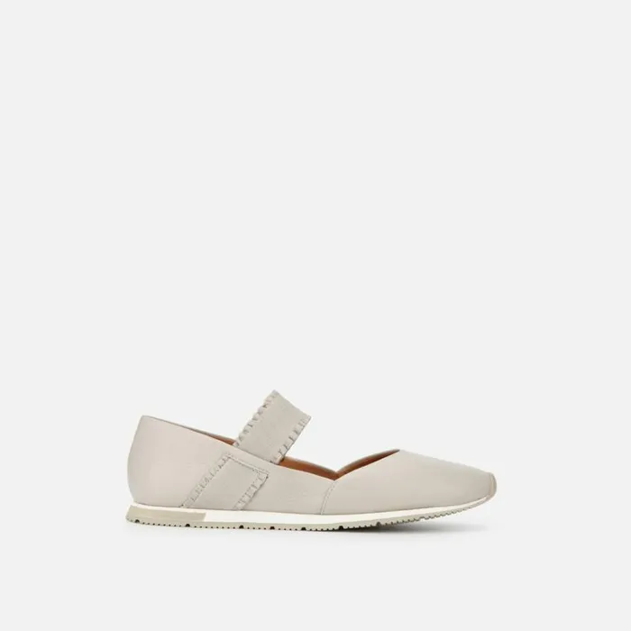 Kenneth Cole Luca Ruffle Strap Flat Silver Women Flats