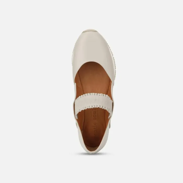 Kenneth Cole Luca Ruffle Strap Flat Silver Women Flats
