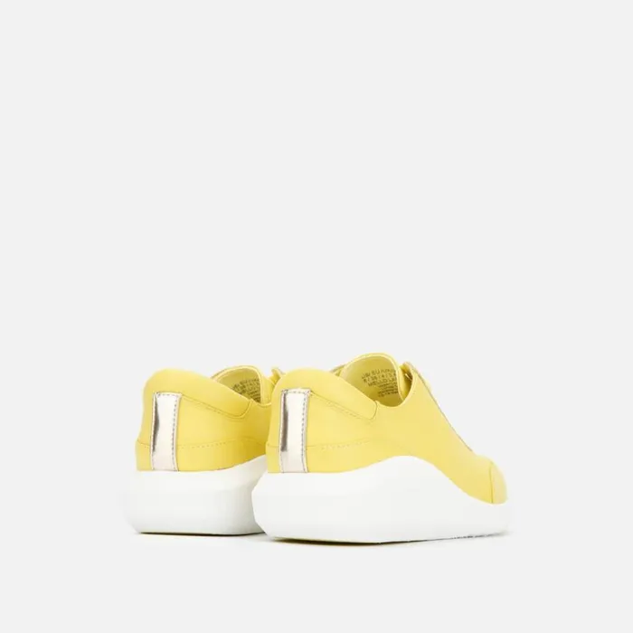 Kenneth Cole Mello Neon Leather Platform Sneaker Mello Yellow Women Sneakers