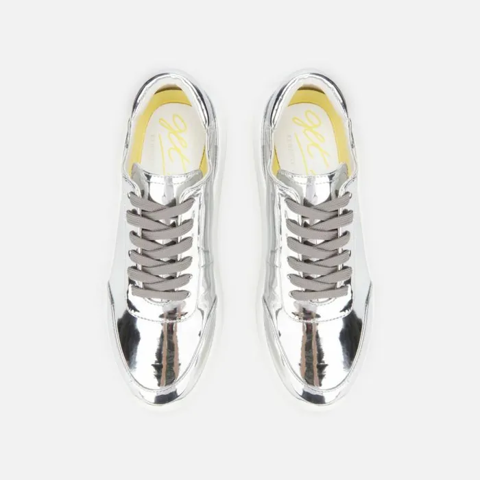 Kenneth Cole Mello Silver Platform Sneaker Silver Women Sneakers