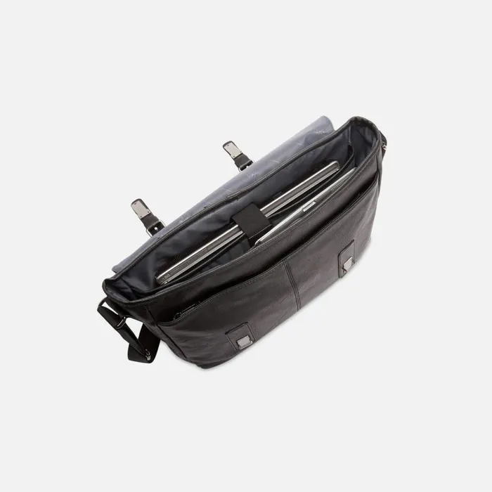 Kenneth Cole Modern Dilemma Pebbled Faux Leather 15034 Laptop and Tablet Business Case Travel Bag Black Men Bags