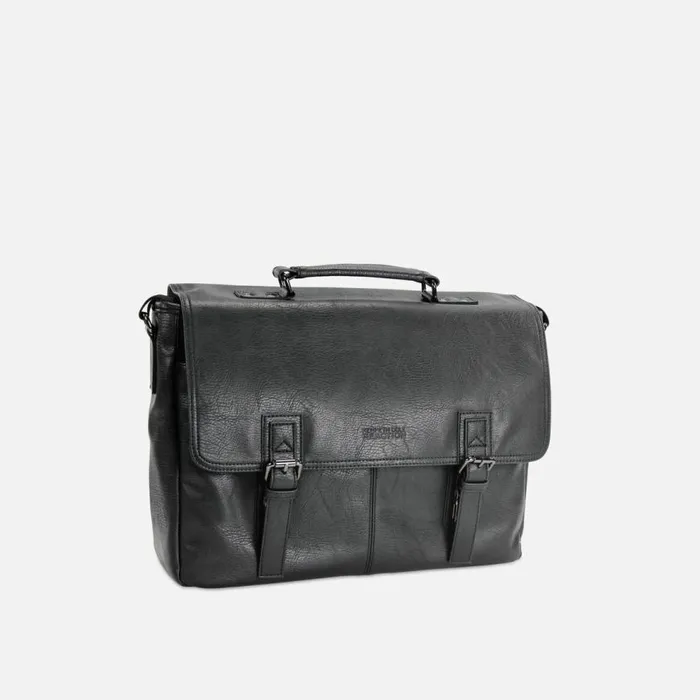 Kenneth Cole Modern Dilemma Pebbled Faux Leather 15034 Laptop and Tablet Business Case Travel Bag Black Men Bags