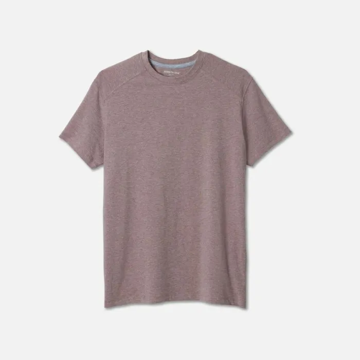 Kenneth Cole Organic Cotton Blend Crew Neck Tee In Heathered Cinnamon Brown Men TShirts Polos Kenneth Cole Organic Cotton Blend Crew Neck Tee In Heathered Cinnamon Brown Men TShirts Polos