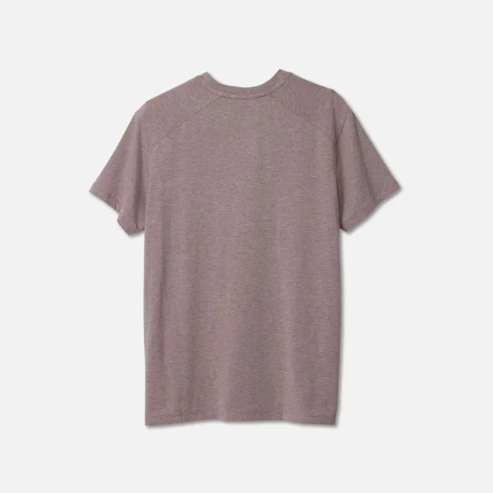 Kenneth Cole Organic Cotton Blend Crew Neck Tee In Heathered Cinnamon Brown Men TShirts Polos