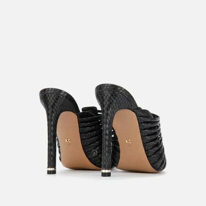 Kenneth Cole Riley 110 Fisher Mule Black Women Heels