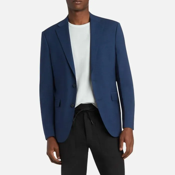Kenneth Cole Travel Ready Modern Fit Stretch Suit Jacket Blue Men Suiting
