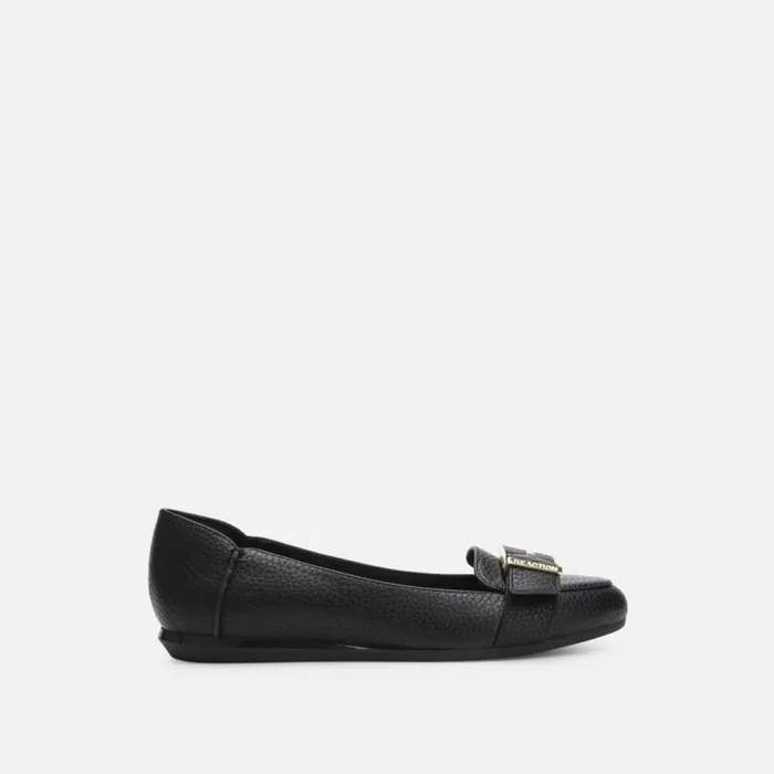 Kenneth Cole Viv Buckle Ballet Black Women Flats