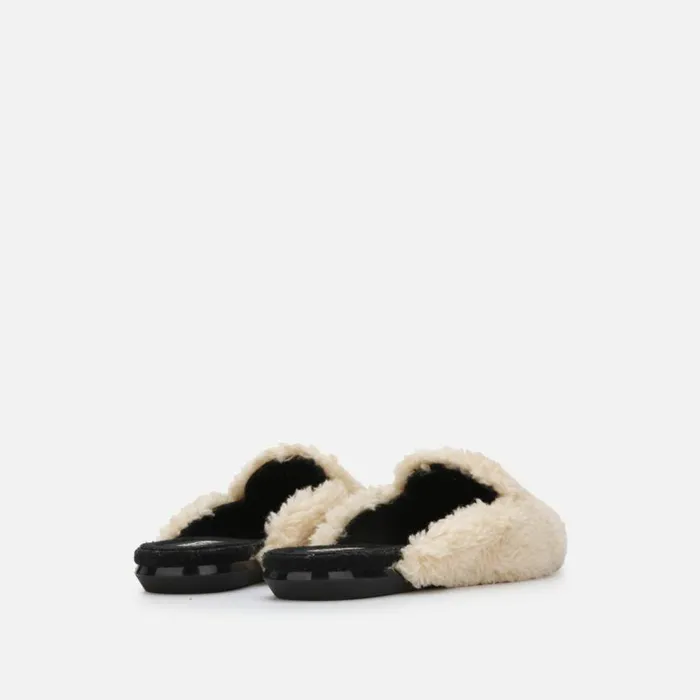 Kenneth Cole Viv Cozy Slide Slipper Natural Women Flats
