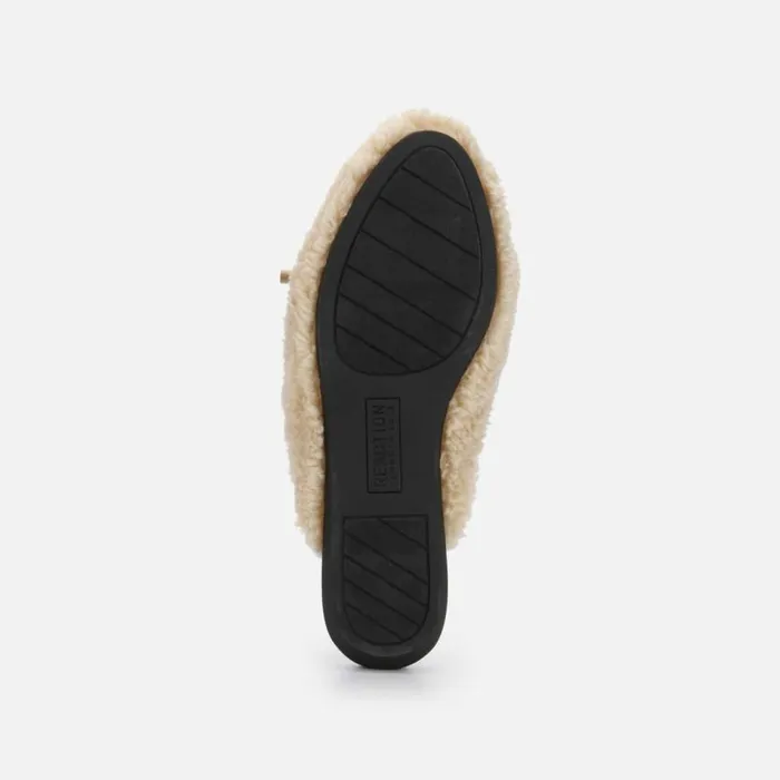 Kenneth Cole Viv Cozy Slide Slipper Natural Women Flats