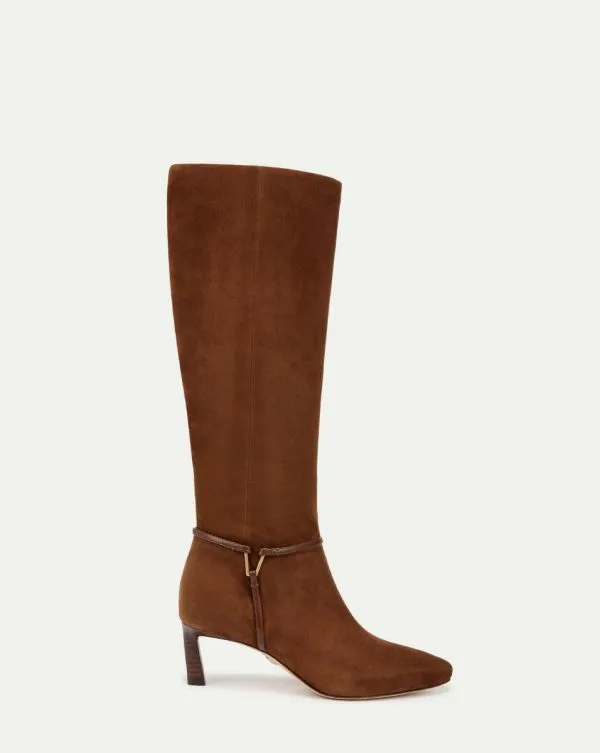 Kenzie MidHeel Tall Boot WideCalf Cedar Women Veronica Beard Shoes