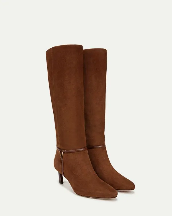 Kenzie MidHeel Tall Boot WideCalf Cedar Women Veronica Beard Shoes Kenzie MidHeel Tall Boot WideCalf Cedar Women Veronica Beard Shoes