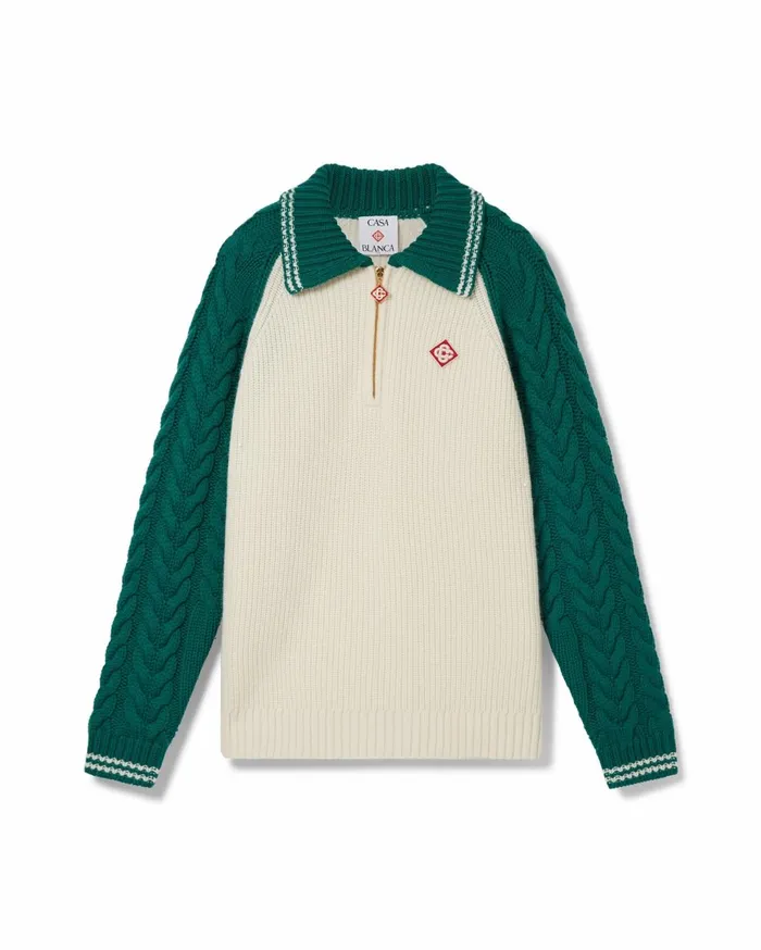 Knitwear Men Casablanca Paris Cashmere Cable Knit Jumper