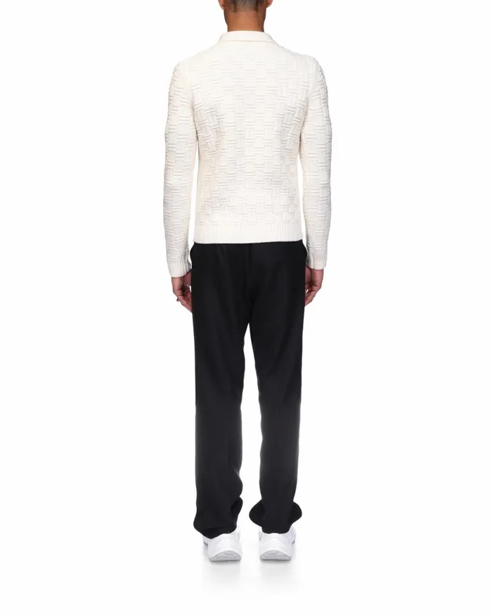 Knitwear Men Casablanca Paris Column Knit Polo Shirt