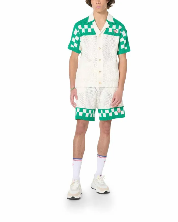 Knitwear Men Casablanca Paris Knitted Crochet Shirt