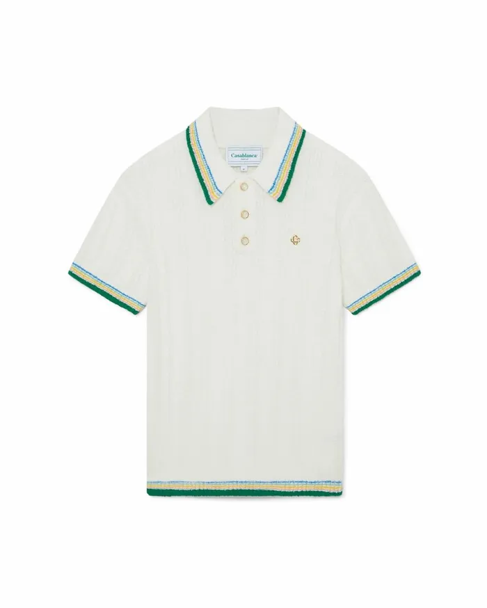 Knitwear Men Casablanca Paris Rib Boucle Polo Shirt