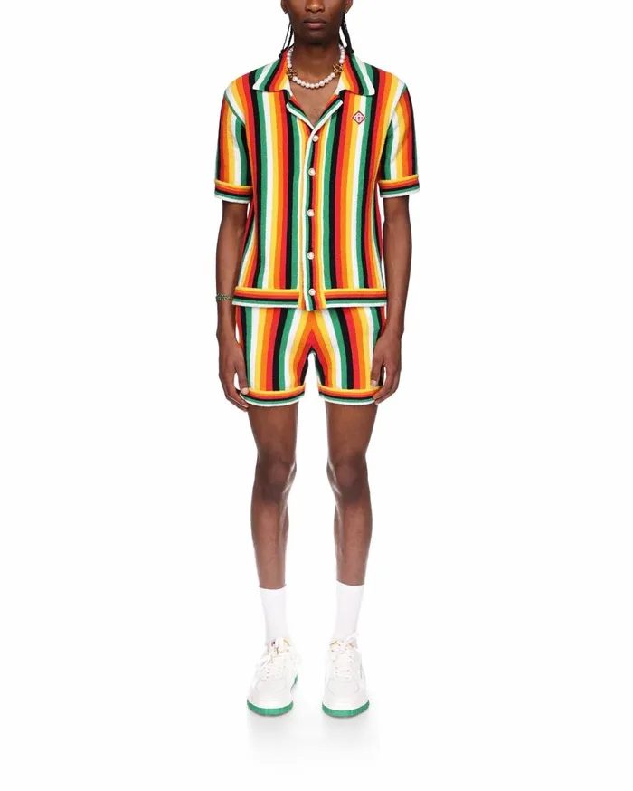 Knitwear Men Casablanca Paris Striped Towelling Shirt Knitwear Men Casablanca Paris Striped Towelling Shirt