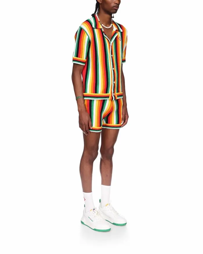 Knitwear Men Casablanca Paris Striped Towelling Shirt Knitwear Men Casablanca Paris Striped Towelling Shirt