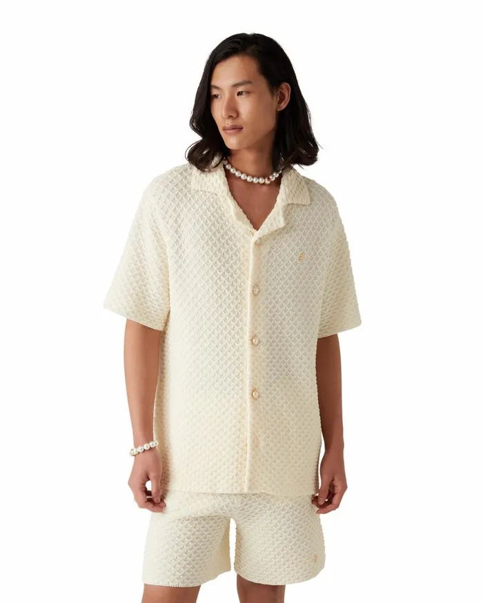 Knitwear Men Casablanca Paris Textured Knitted Shirt