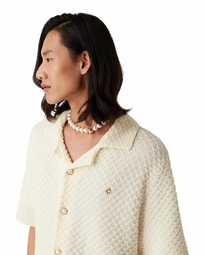 Knitwear Men Casablanca Paris Textured Knitted Shirt