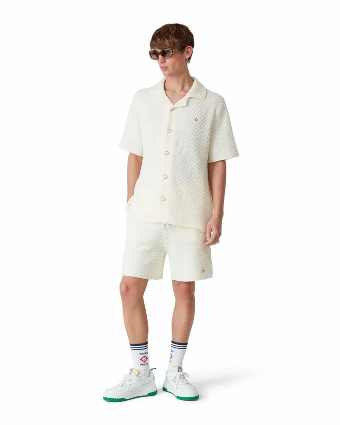 Knitwear Men Casablanca Paris Textured Knitted Shirt
