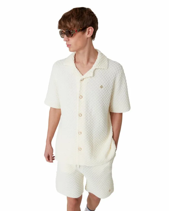 Knitwear Men Casablanca Paris Textured Knitted Shirt
