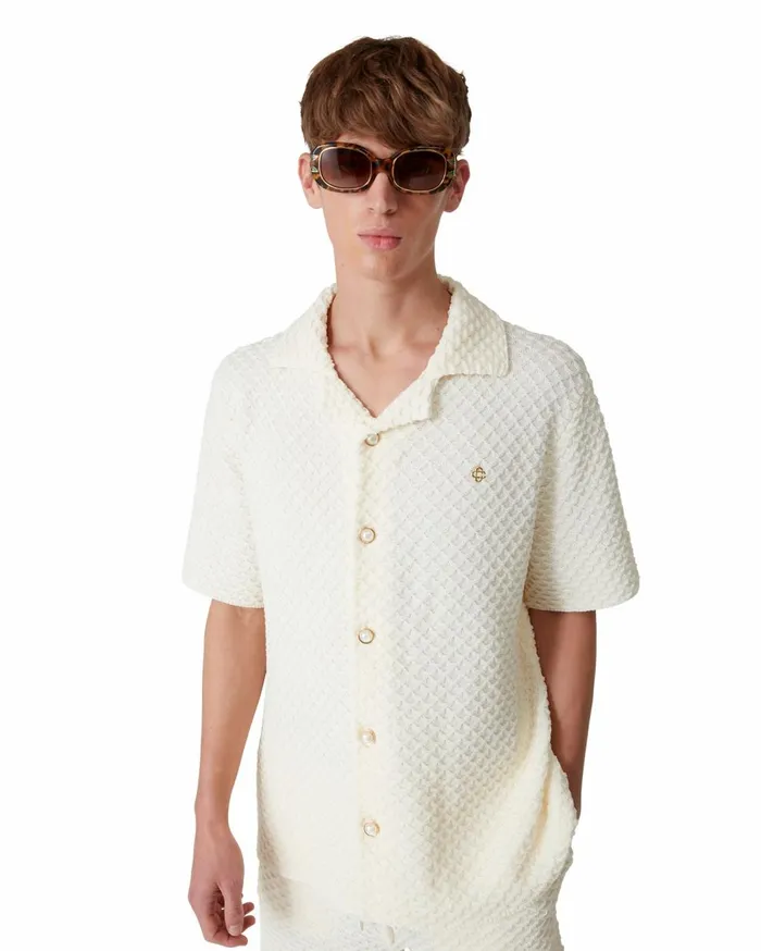 Knitwear Men Casablanca Paris Textured Knitted Shirt