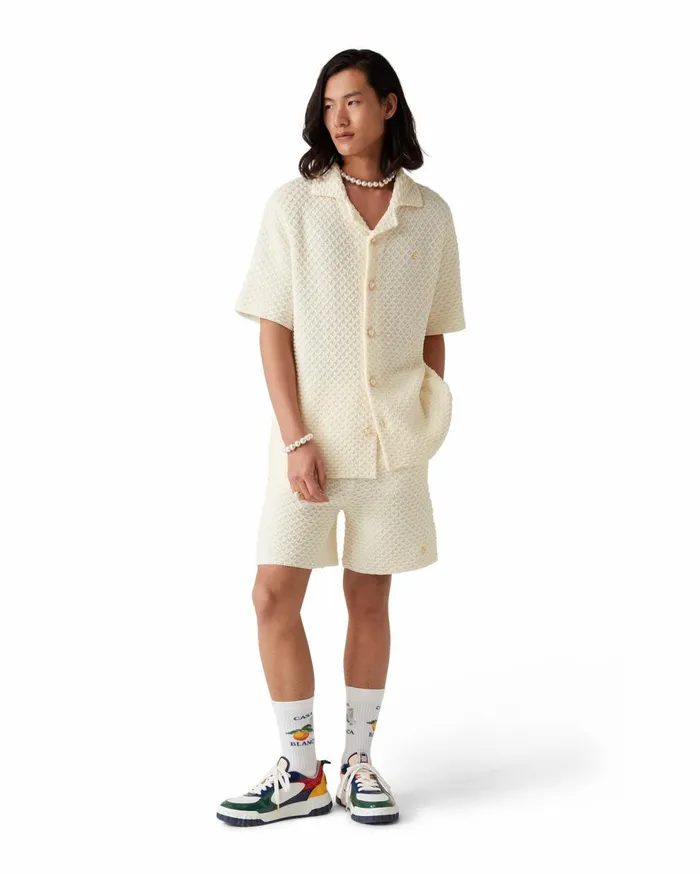Knitwear Men Casablanca Paris Textured Knitted Shirt
