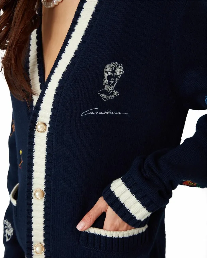 Knitwear MenWomen Casablanca Paris Cashmere Cardigan Knitwear MenWomen Casablanca Paris Cashmere Cardigan