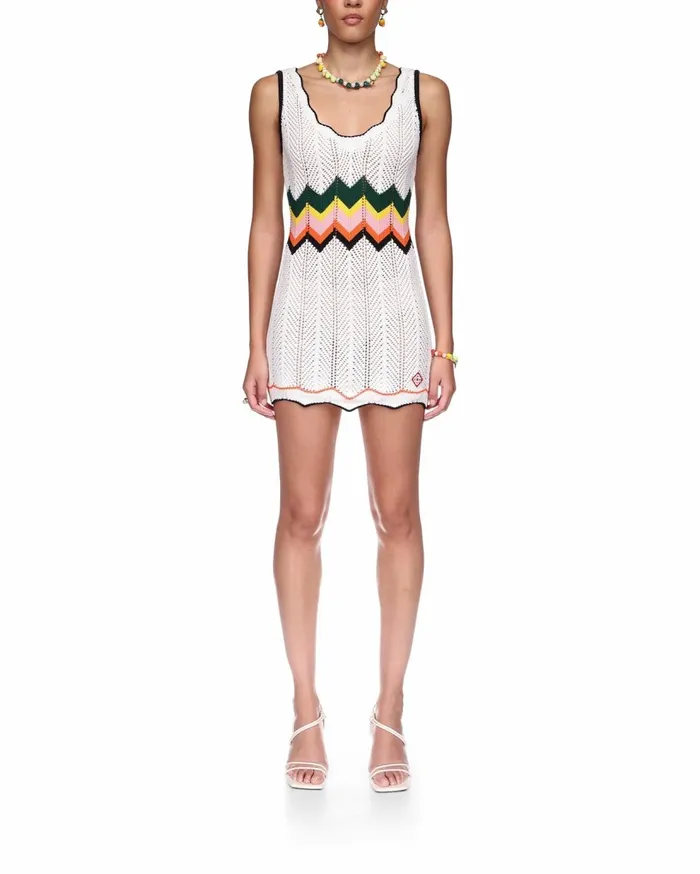 Knitwear Women Casablanca Paris Chevron Lace Dress Knitwear Women Casablanca Paris Chevron Lace Dress