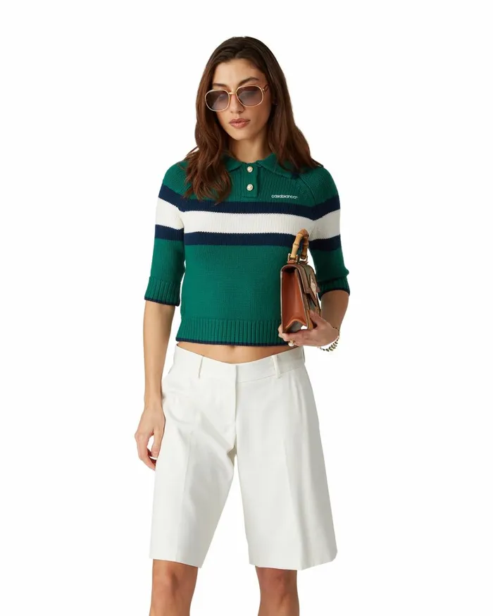 Knitwear Women Casablanca Paris Colourblock Polo Shirt