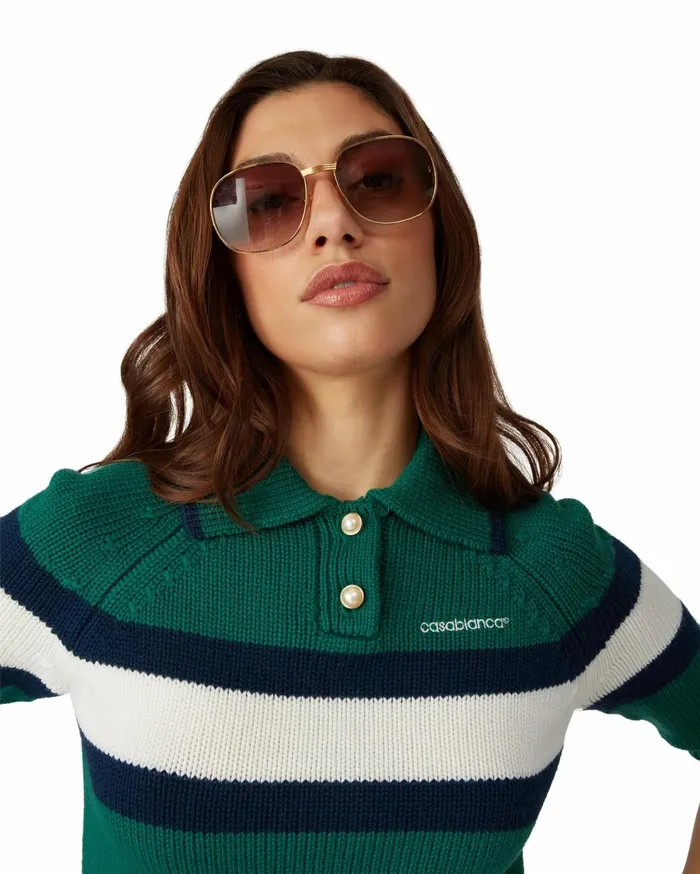 Knitwear Women Casablanca Paris Colourblock Polo Shirt