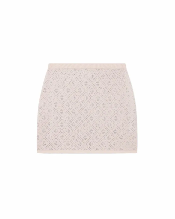 Knitwear Women Casablanca Paris Crystal Monogram Knit Mini Skirt