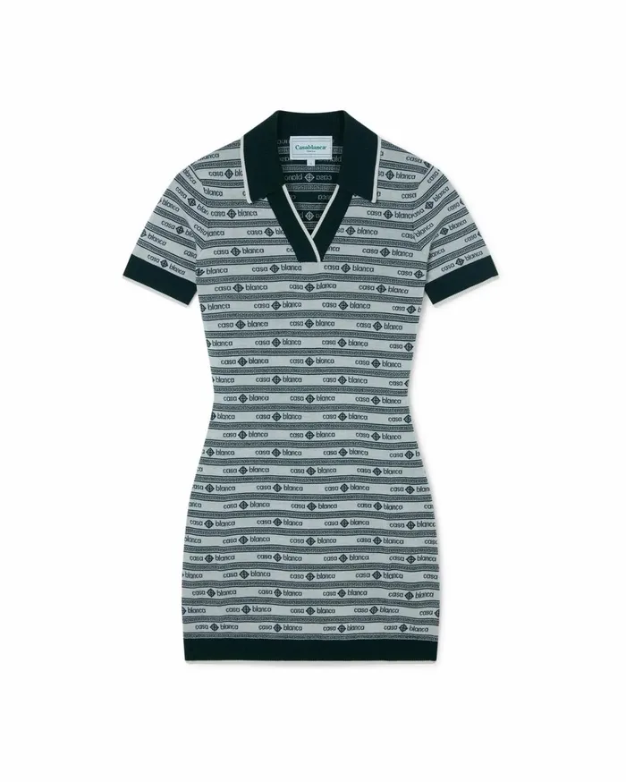 Knitwear Women Casablanca Paris Evergreen Logo Polo Dress