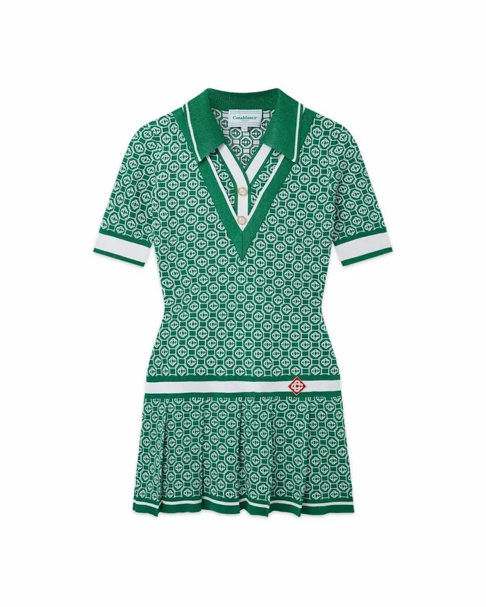 Knitwear Women Casablanca Paris Jacquard Pleated Dress