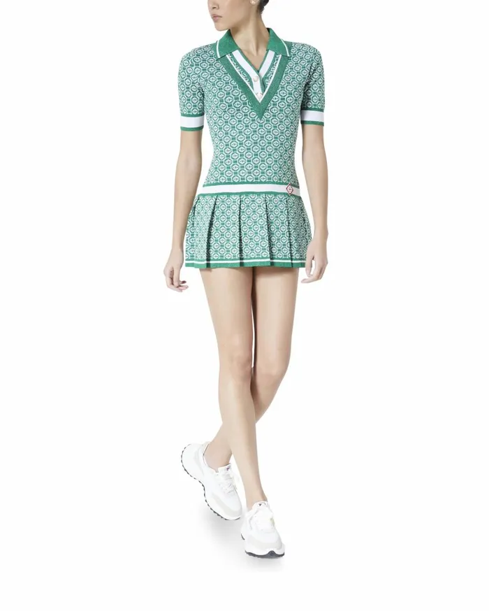 Knitwear Women Casablanca Paris Jacquard Pleated Dress