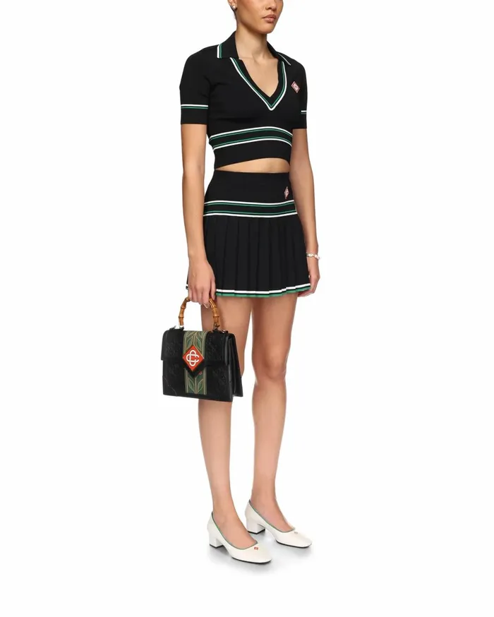 Knitwear Women Casablanca Paris Pleated Knit Skirt